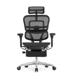 Кресло Falto Ergohuman Elite 2 с подножкой (чёрный каркас/сетка чёрный T-168-B1 Black)