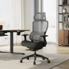 Эргономичное компьютерное кресло Eureka ERK-OC15-GY, серое