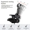 Эргономичное компьютерное кресло Eureka ERK-OC15-B, черное
