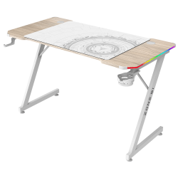 Стол компьютерный ZONE 51 TRINE 120 RGB Wood/White