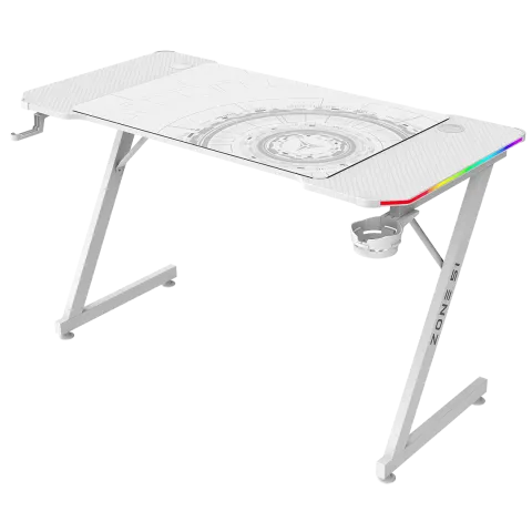 Стол компьютерный ZONE 51 TRINE 120 RGB White
