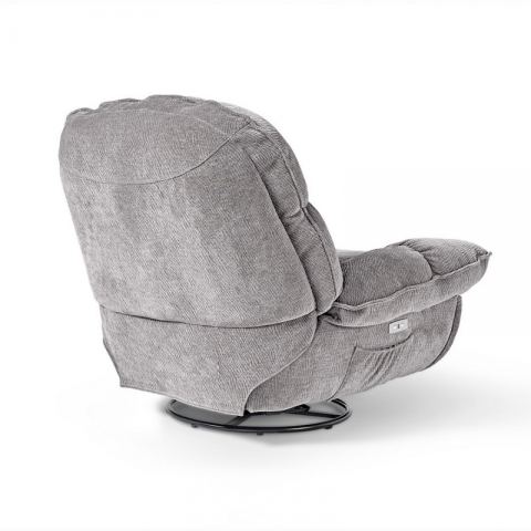 Электрическое кресло-реклайнер Eureka с местом для хранения вещей, серый