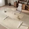 Стол компьютерный с электроприводом уникальной формы 178х74 Eureka ERK-EDI-HTG-MW (Heptagon), клён
