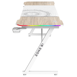 Стол компьютерный ZONE 51 TRINE 160 RGB Wood/White