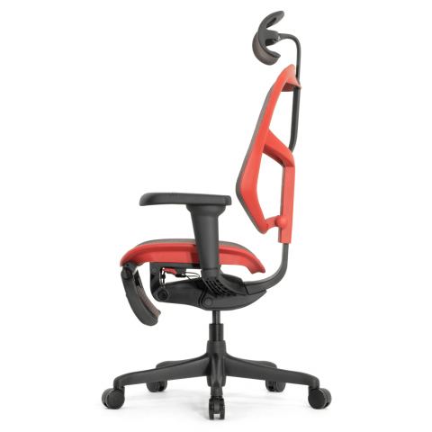 Кресло Falto Enjoy Ultra Gaming U9 Ottoman с подножкой (red-black mixed каркас/сетка black mesh)