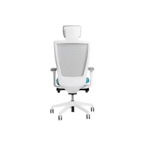 Кресло Falto Trium Tri 11WALM/GY-BL (каркас белый, спинка серая, сидение синее)