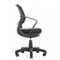 Кресло Robo С-250 SY-1208-BK-BL  (каркас черный/спинка сетка черная/сидение ткань синяя)