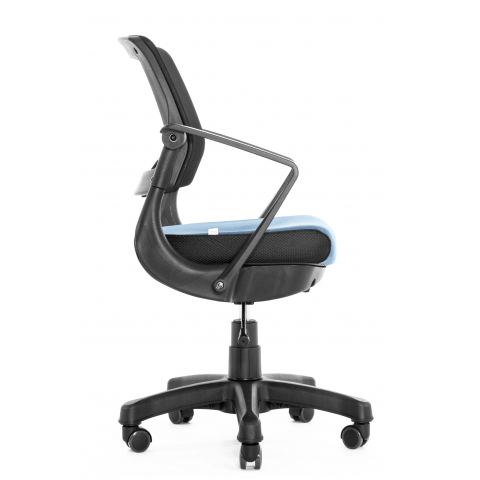 Кресло Robo С-250 SY-1208-BK-BL  (каркас черный/спинка сетка черная/сидение ткань синяя)