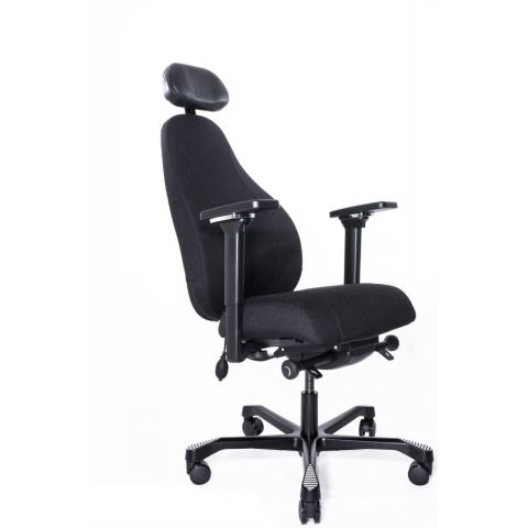 Кресло Dispatcher–Lux Long 1901-8H Fighter black 60999 (черный каркас/черн ткань/ал. крестовина)