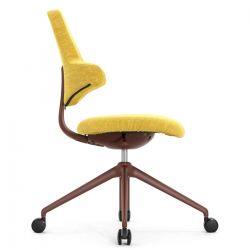 Стул Falto Sokoa-Activ (каркас бордо/обивка mozart жёлтая)