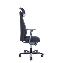 Кресло Falto First (наклон вперед, зауженная спинка, ткань, черный)