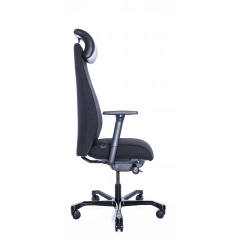 Кресло Falto First (наклон вперед, зауженная спинка, ткань, черный)