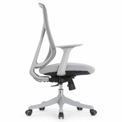 Кресло Falto Кураж (без подголовника, сетка, ткань, серый)