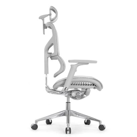 Кресло Falto Sail 2 (динамичный поясничный упор, подлокотникии 6D(360), сетка, каркас серый, белый)