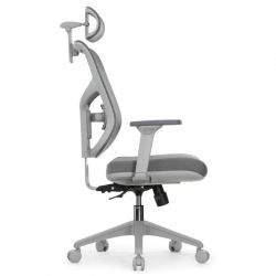 Кресло FALTO STAR OFFICE ERGO 3 (3D поясничный упор,3D подлокотник 5D подголов, сетка, ткань, серый)