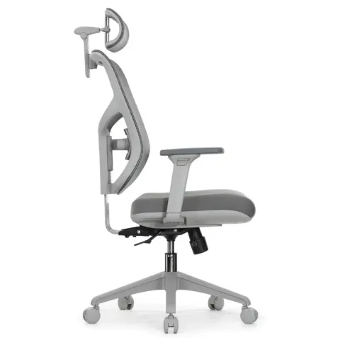 Кресло FALTO STAR OFFICE ERGO 3 (3D поясничный упор,3D подлокотник 5D подголов, сетка, ткань, серый)