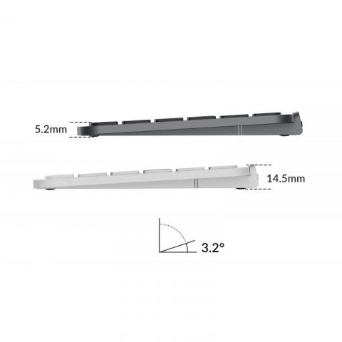 Беспроводная ультратонкая клавиатура Keychron B1 Pro, 77 клавиш, ножничные переключатели, цвет Space grey