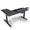 Стол для компьютера (для геймеров) угловой (правый) c электроприводом EUREKA ERK-L60R-B-PRO-V1-EU