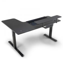 Стол для компьютера (для геймеров) угловой (правый) c электроприводом EUREKA ERK-L60R-B-PRO-V1-EU