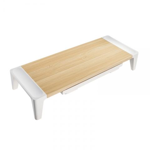 Подставка под монитор с регулировкой высоты и ящиком FoxGear STB-143, деревянная