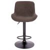 Стул барный Everprof Grace Black Ткань Темно-коричневый