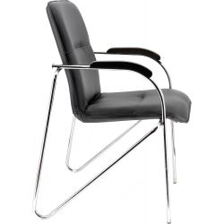 Кресло Everprof Samba Wood CF Экокожа Черный