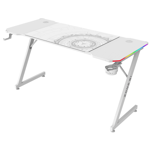Стол компьютерный ZONE 51 TRINE 140 RGB White