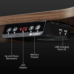 Стол для компьютера угловой (левый) c электрической регулировкой по высоте EUREKA ERK-L60L-WN