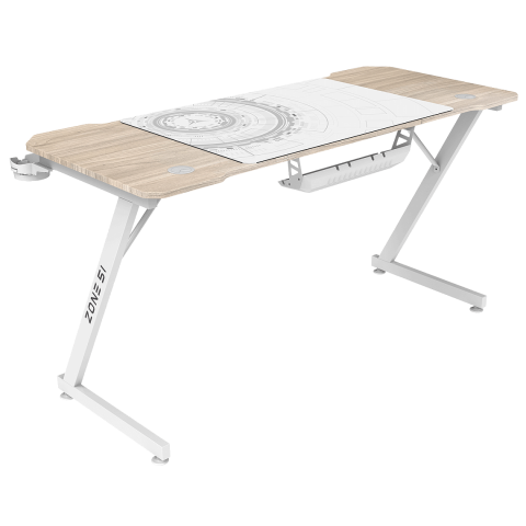 Стол компьютерный ZONE 51 TRINE 140 Wood/White