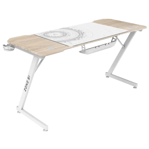 Стол компьютерный ZONE 51 TRINE 140 Wood/White