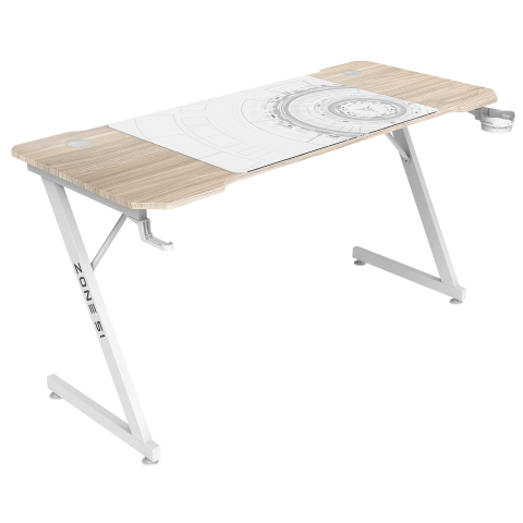 Стол компьютерный ZONE 51 TRINE 140 Wood/White