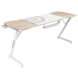 Стол компьютерный ZONE 51 TRINE 160 RGB Wood/White