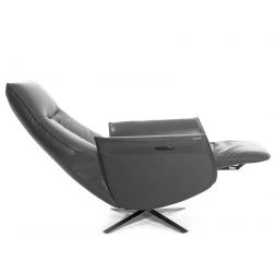 Кресло электрореклайнер FALTO Lotus Electro (2 мотора, натуральная кожа, тёмно серый)