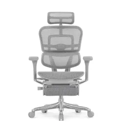 Кресло Falto Ergohuman Elite 2 с подножкой (серый каркас/сетка светлаяT-168-B2 Natural)