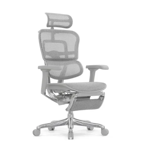 Кресло Falto Ergohuman Elite 2 с подножкой (серый каркас/сетка светлаяT-168-B2 Natural)