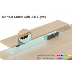 Стол письменный (для компьютера) угловой с электрической регулировкой по высоте EUREKA ERK-EHD-L60R-MW (правый), клён