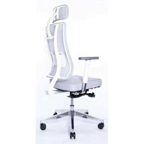 Кресло Falto X-Trans Xtr 11WAL-AL (каркас белый, спинка серая, сидение серое)