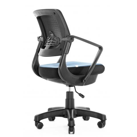 Кресло Robo С-250 SY-1208-BK-BL  (каркас черный/спинка сетка черная/сидение ткань синяя)