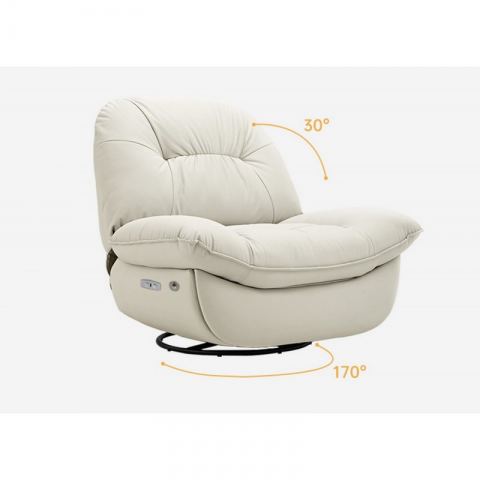 Кресло-реклайнер Eureka EEA02 с откидной спинкой и функцией качания, белый