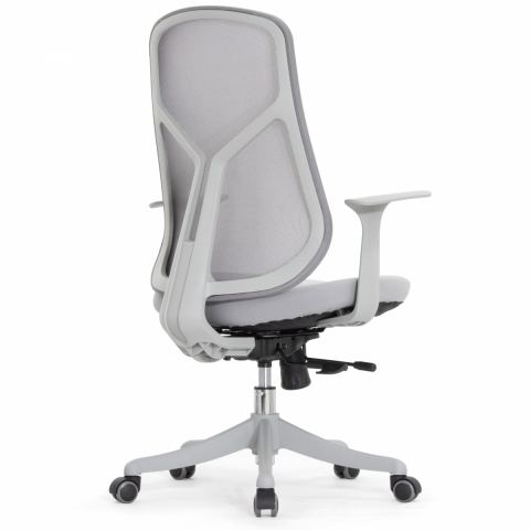 Кресло Falto Кураж (без подголовника, сетка, ткань, серый)