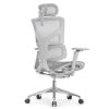 Кресло Falto Sail 2 (динамичный поясничный упор, подлокотникии 6D(360), сетка, каркас серый, белый)