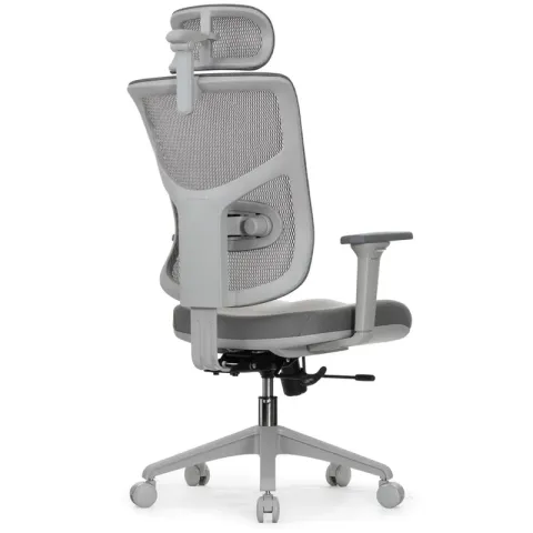 Кресло FALTO STAR OFFICE ERGO 3 (3D поясничный упор,3D подлокотник 5D подголов, сетка, ткань, серый)