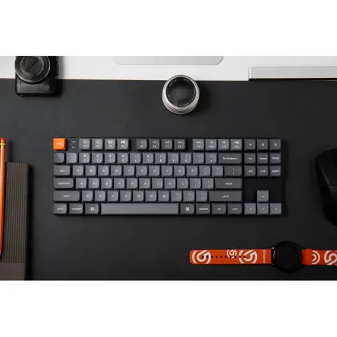 Беспроводная механическая ультратонкая клавиатура QMK Keychron K1 Max, 87 клавиш, Hot Swap, RGB-подсветка, Gateron Brown Switch