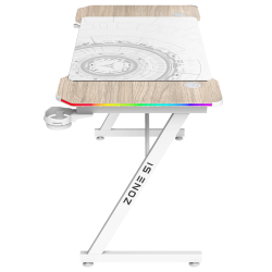 Стол компьютерный ZONE 51 TRINE 120 RGB Wood/White