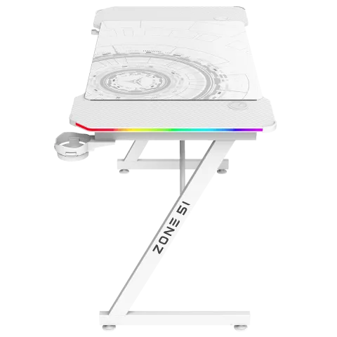 Стол компьютерный ZONE 51 TRINE 120 RGB White