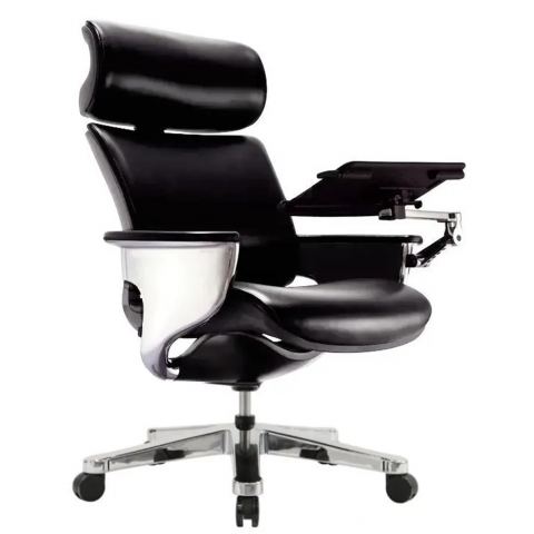 Кресло реклайнер Falto Nuvem Luxory Boss+ стол Notebook Stand , натуральная кожа LE2095 Black Roll