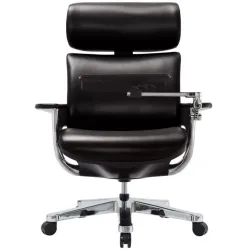 Кресло реклайнер Falto Nuvem Luxory Boss+ стол Notebook Stand , натуральная кожа LE2095 Black Roll