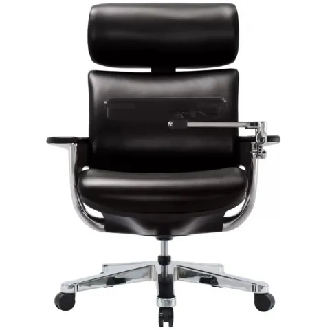 Кресло реклайнер Falto Nuvem Luxory Boss+ стол Notebook Stand , натуральная кожа LE2095 Black Roll