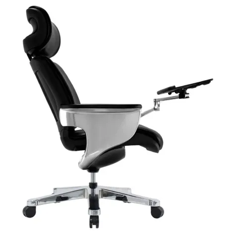 Кресло реклайнер Falto Nuvem Luxory Boss+ стол Notebook Stand , натуральная кожа LE2095 Black Roll