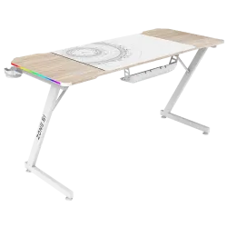 Стол компьютерный ZONE 51 TRINE 140 RGB Wood/White